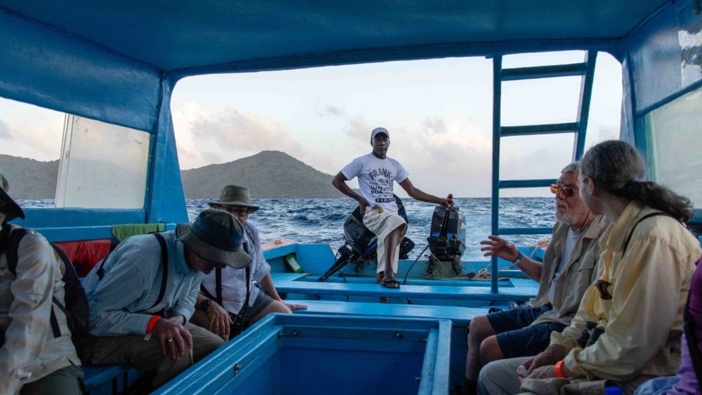 Naturalist Journeys' glass-bottom boat tour to the UNESCO biosphere reserve, which encompasses the island of Little Tobago